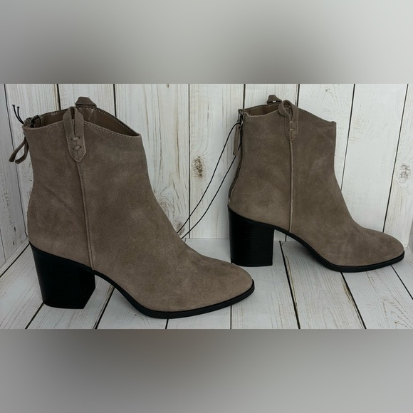 NEW Mia Rhys Bootie Boot Block Heel Autumn Neutral Sz 11 Taupe - Picture 3 of 7